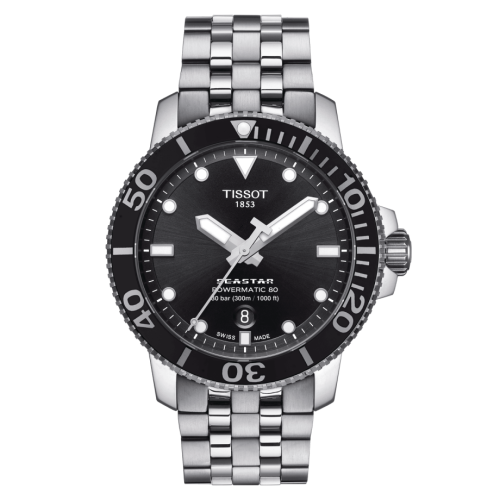 Tissot Seastar 1000 Powermatic 80 43 Stainless Steel / Black / Bracelet